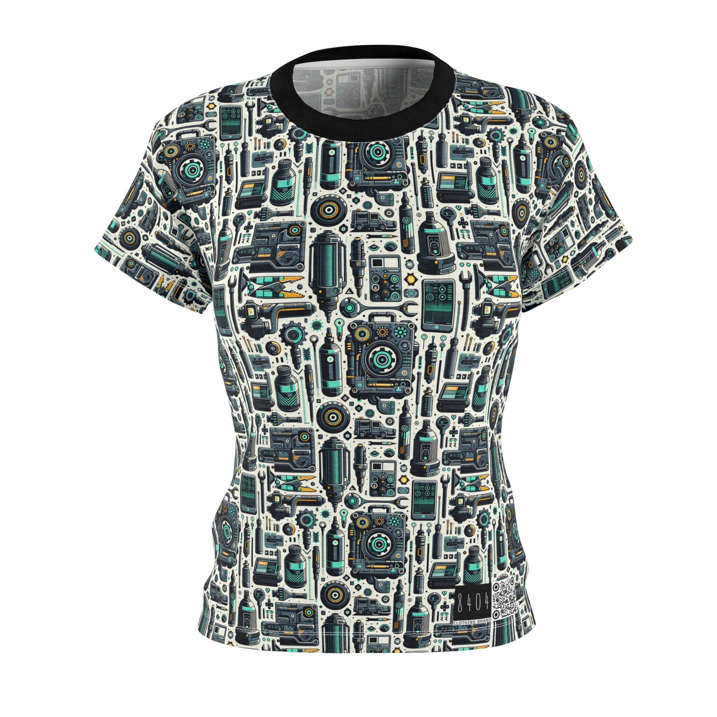 Tech Utility Fusion Modern Tech Streetwear Women's Cut & Sew Tee - 8404 Design-53