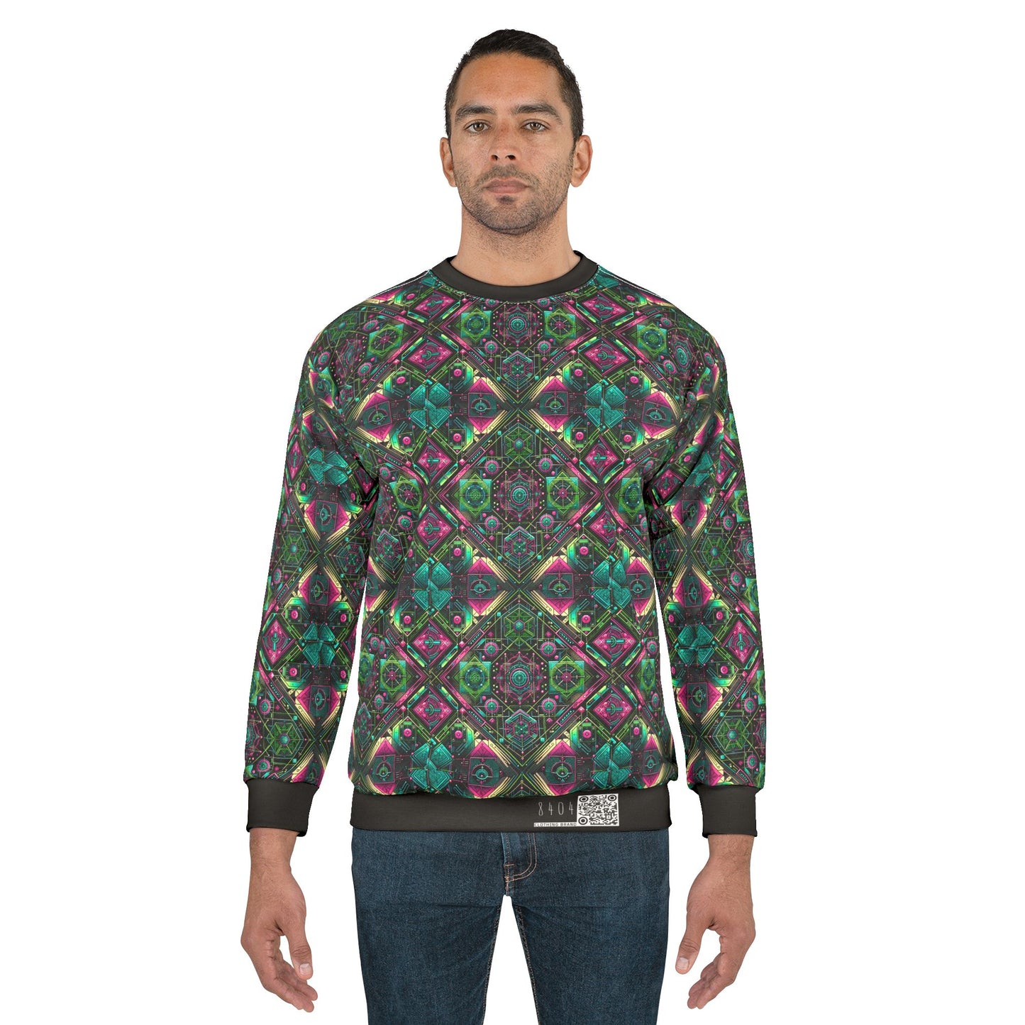 Tech-Infused Graphics Tech-Forward Streetwear Sweatshirt - 8404 Design-45