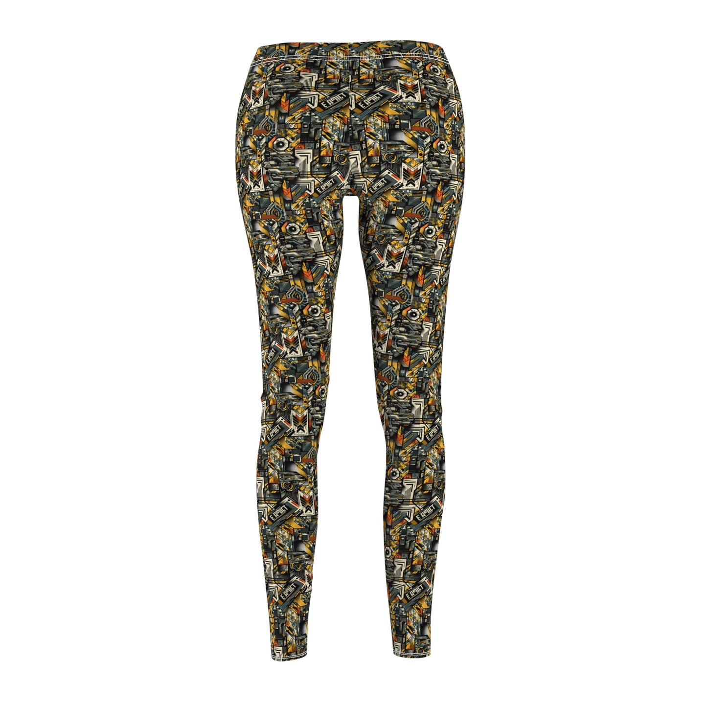 Digital Punk Futuristic Grunge Women's Cut & Sew Casual Leggings - 8404 Design-49