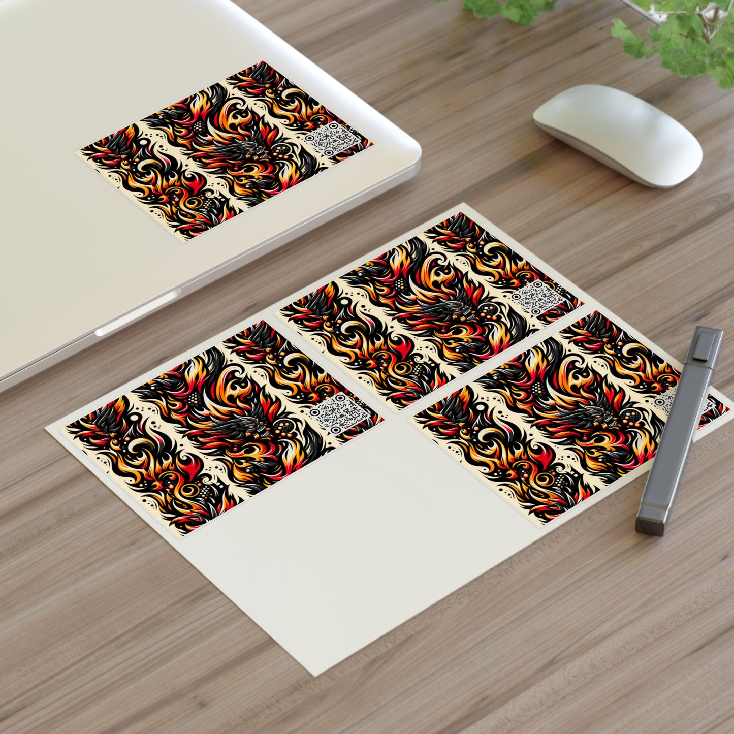 Flame Graphics Maximalist Streetwear Sticker Sheets - 8404 Design-65