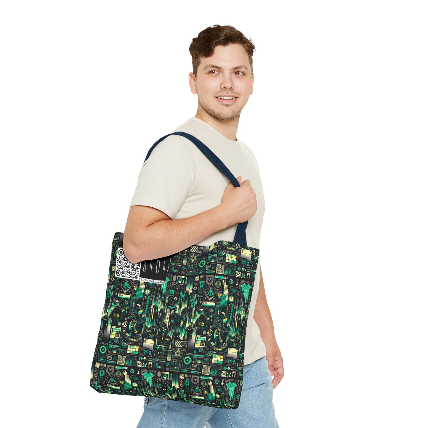 Digital Dystopia Tech Noir Tote Bag - 8404 Design-63
