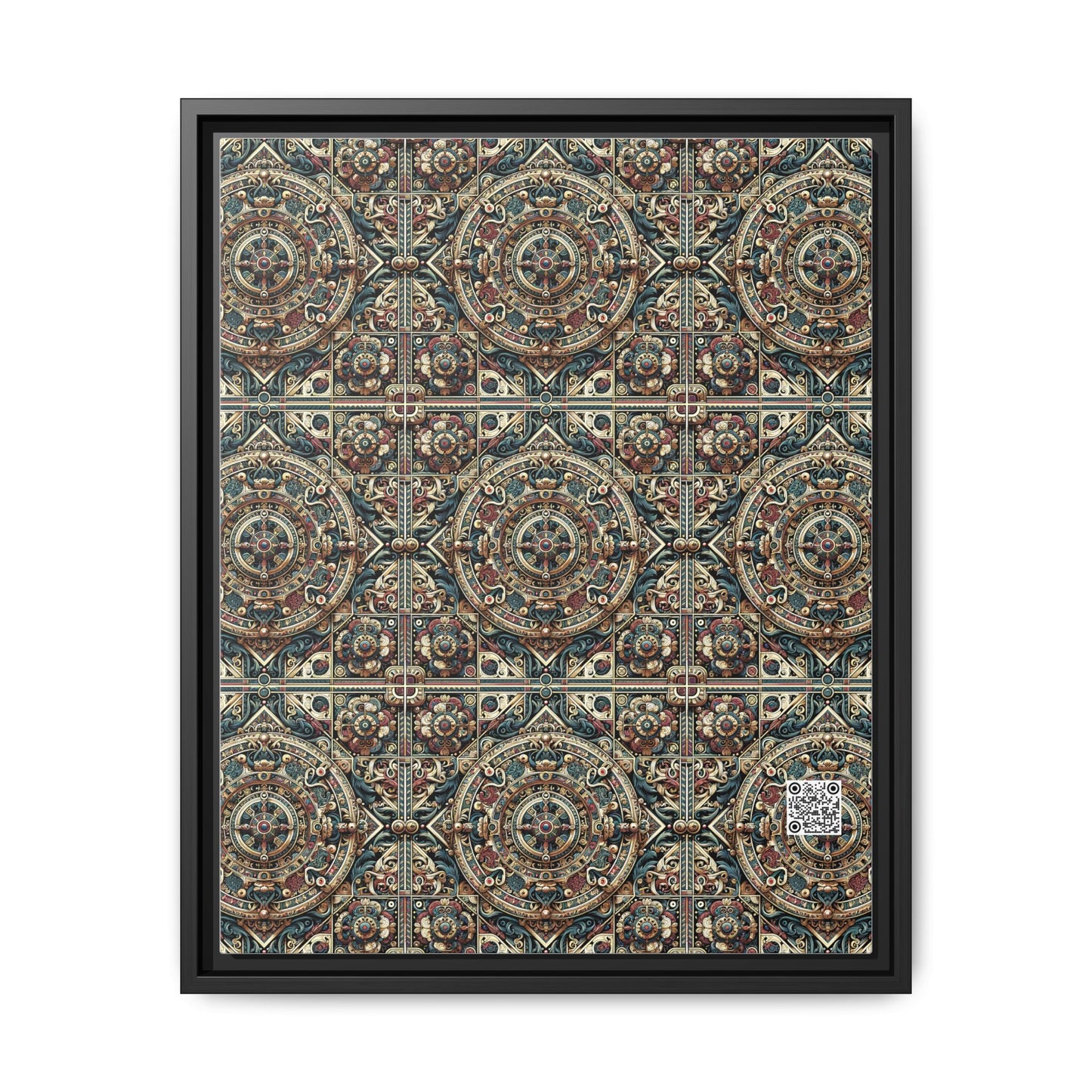 Urban Renaissance Historical Fusion With Street Edge Matte Canvas, Framed (multi-Color) - 8404 Design-57 A