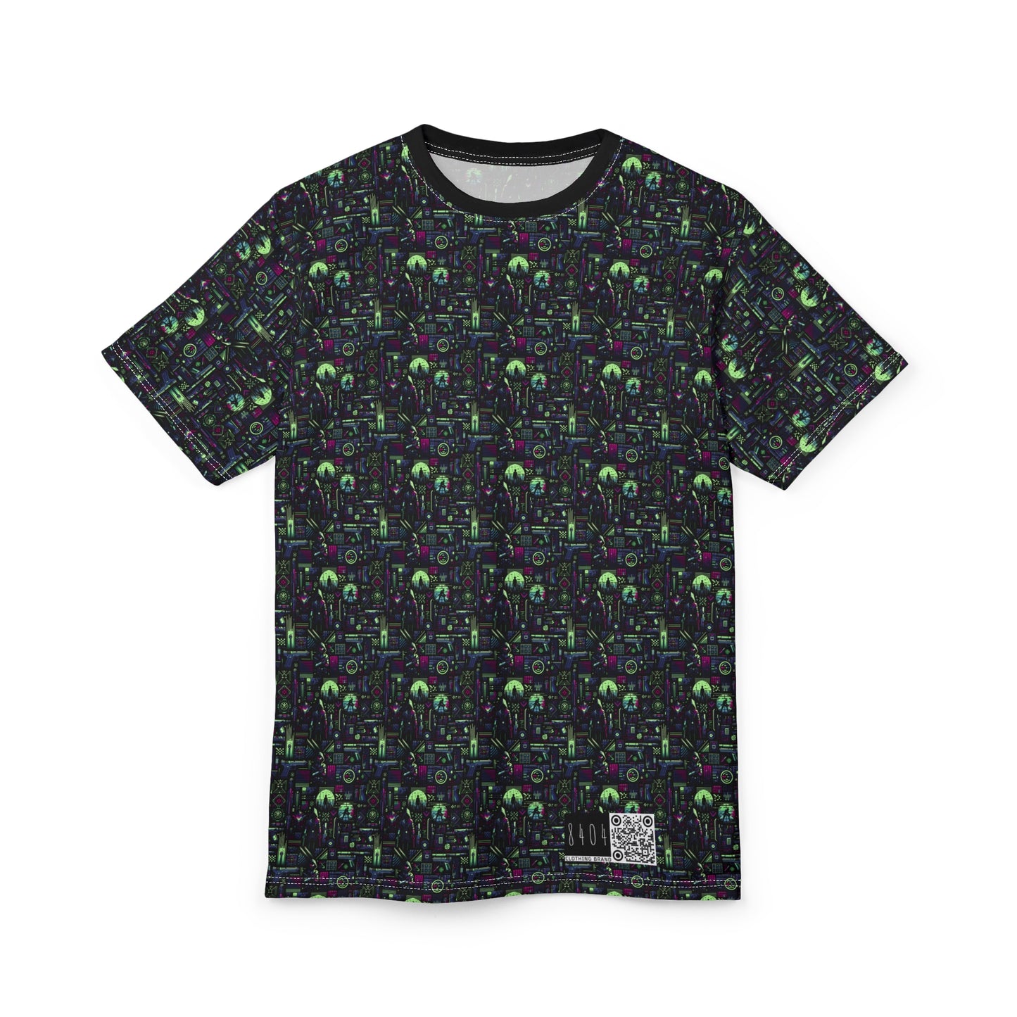 Tech Noir Futuristic Cyberpunk Unisex Cut & Sew Tee - 8404 Design-63