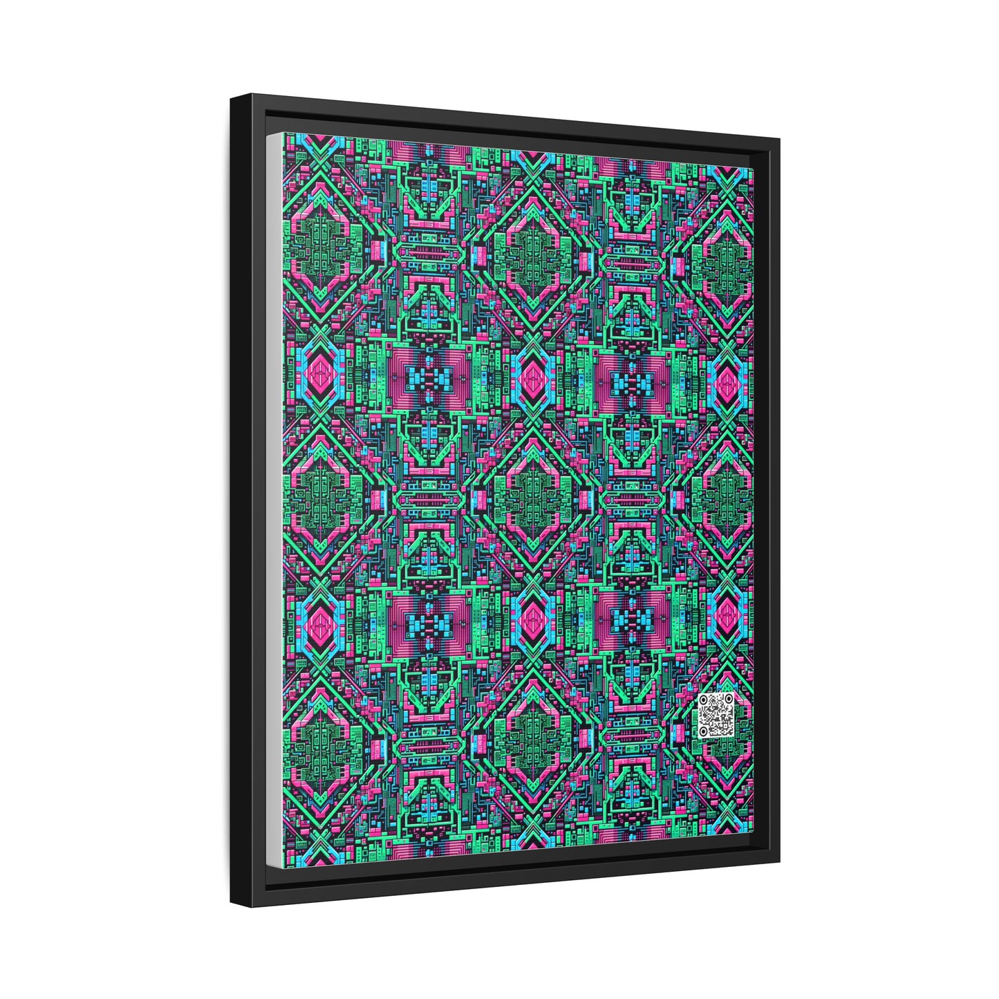Digital Glitch Vibes Tech-Inspired Streetwear Matte Canvas, Framed (multi-Color) - 8404 Design-71 A
