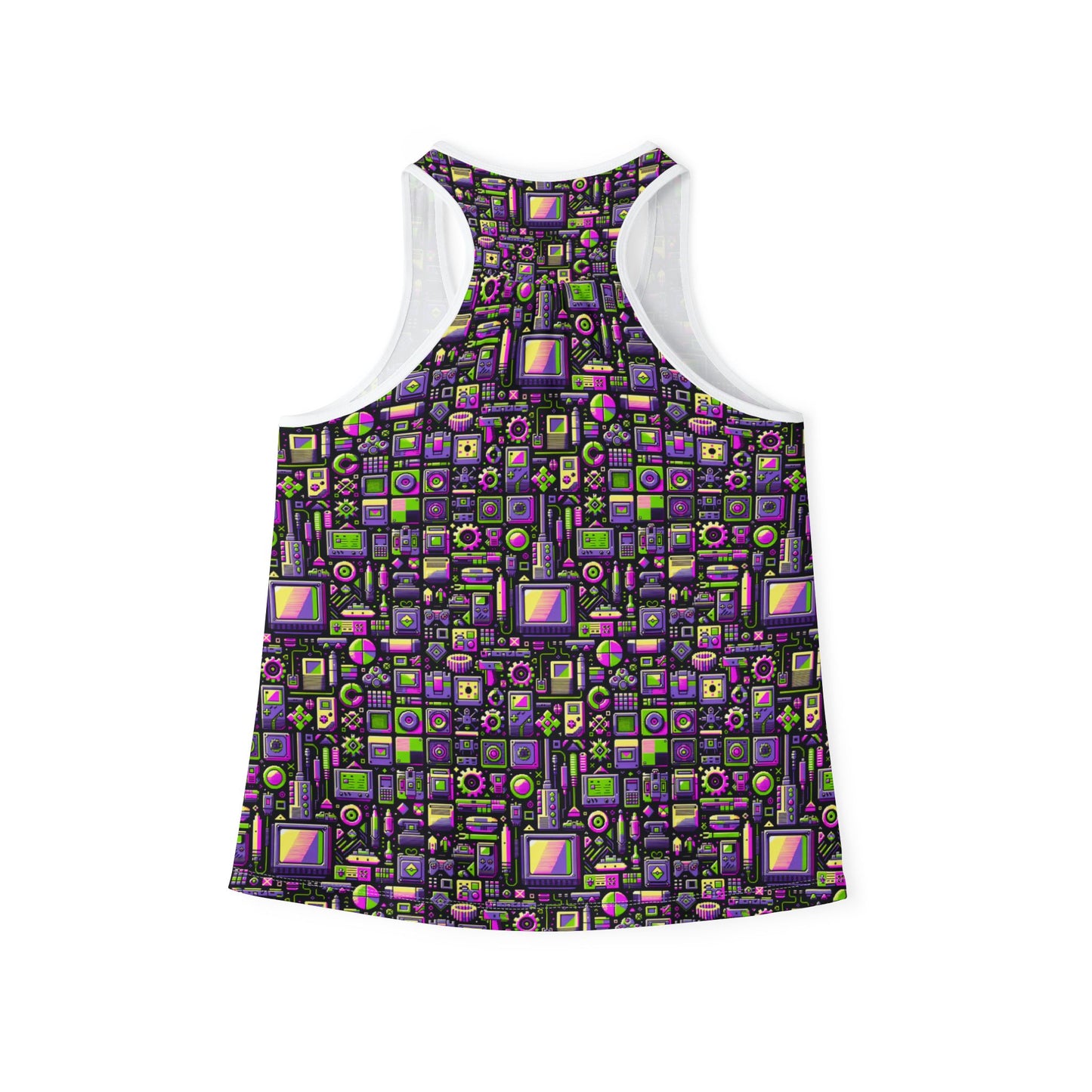 Digital Nostalgia Remix Modern Vintage Fusion Women's Tank Top - 8404 Design-67