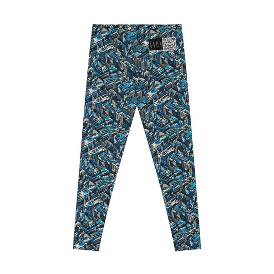 Tech Urban Camo Tech-Forward Streetwear With a Futuristic Military Edge Stretch Leggings - 8404 Design-51