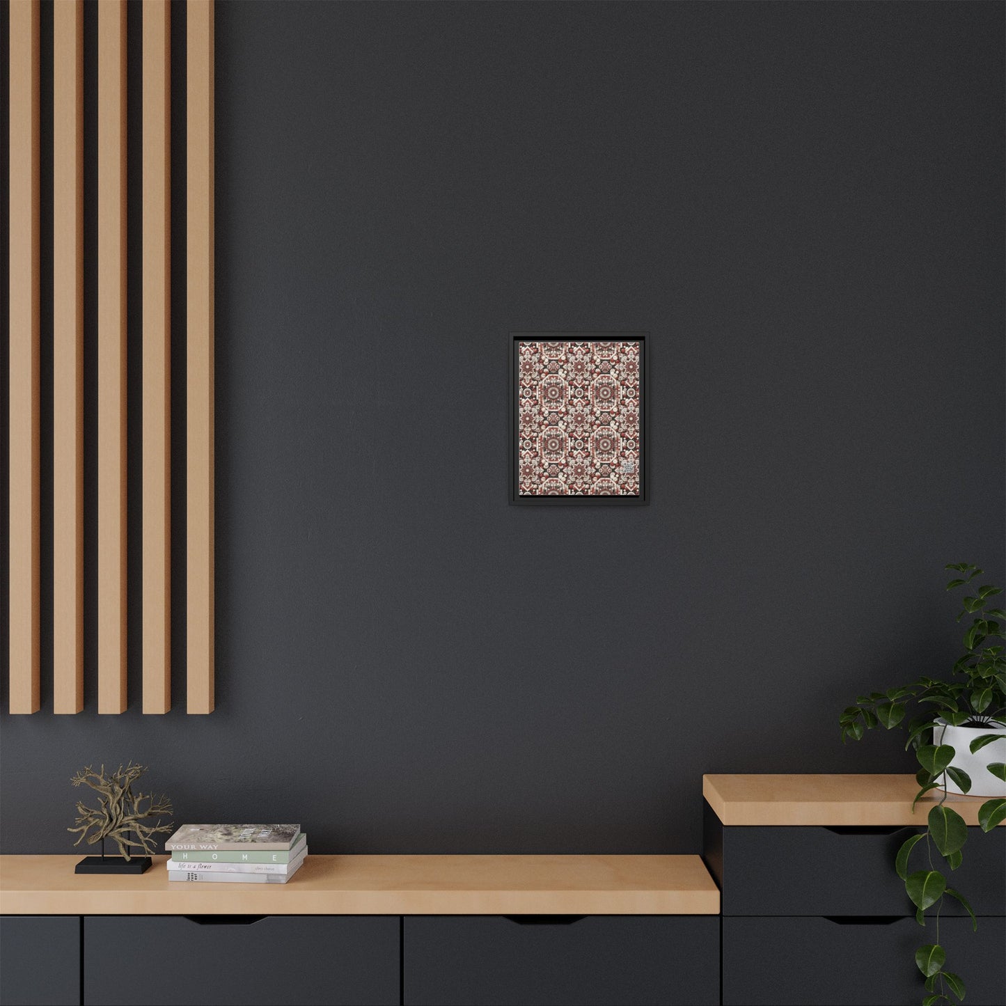 Neo Jomon Sculptural Aesthetics Artisanal Streetwear Matte Canvas, Framed (multi-Color) - 8404 Design-55 A