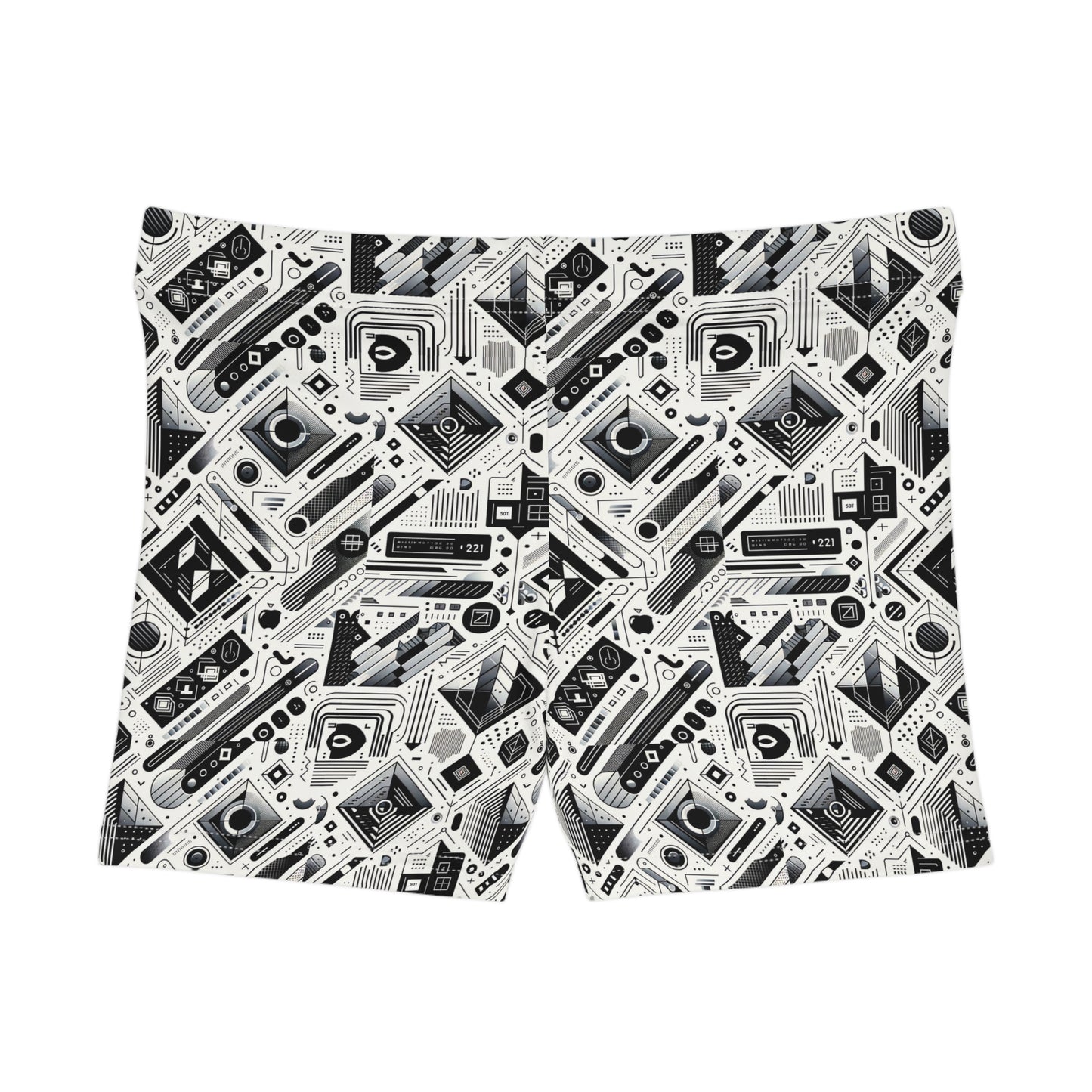 Tech Minimalism Minimalist Tech Women's Shorts - 8404 Design-72