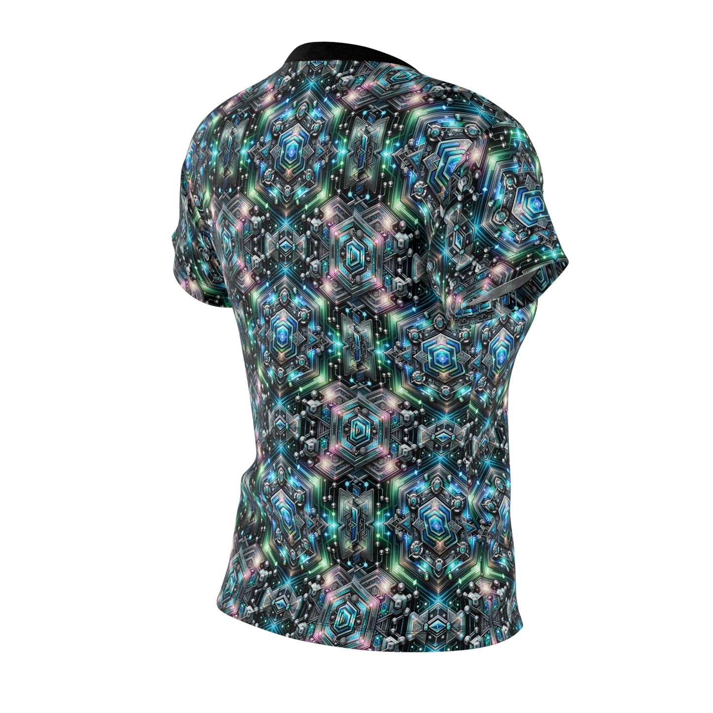 Tech-Infused Futurism Futuristic Tech Women's Cut & Sew Tee - 8404 Design-63