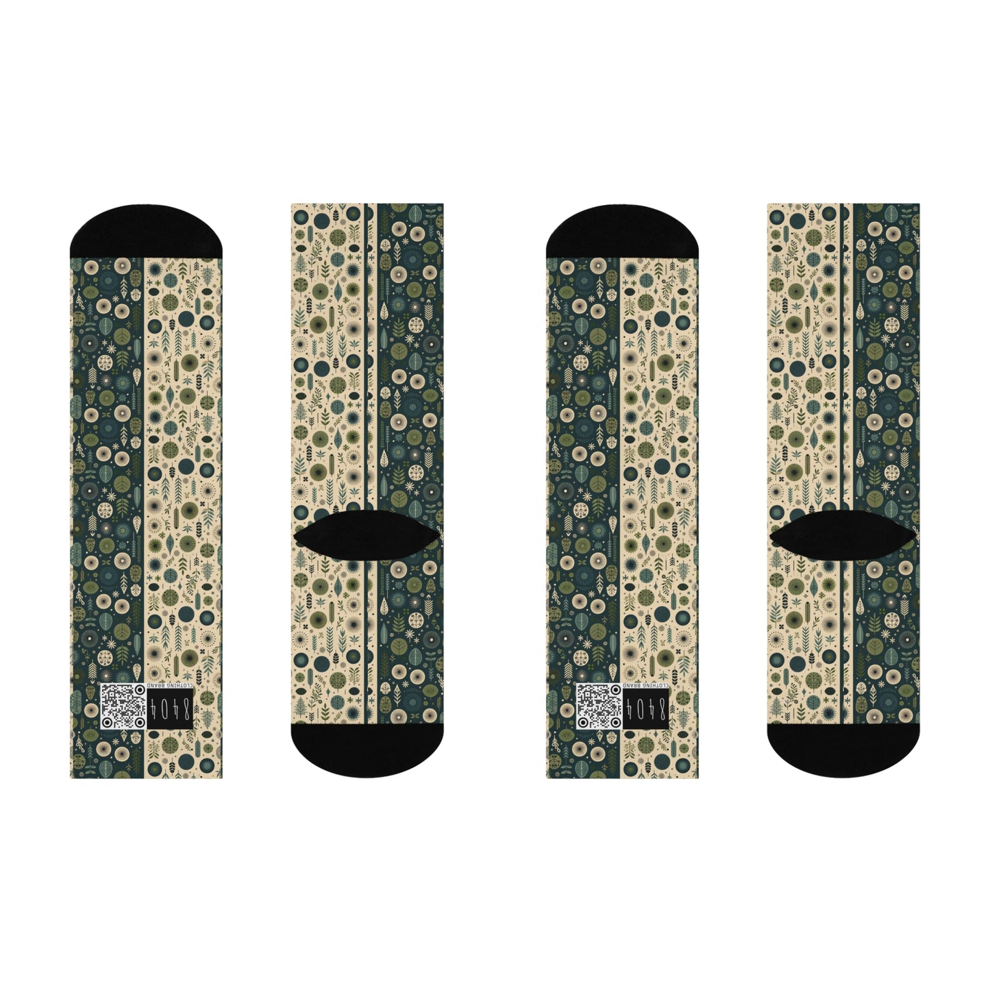 Sustainable Street Utility Sustainable Tech Streetwear Cushioned Crew Socks - 8404 Design-62