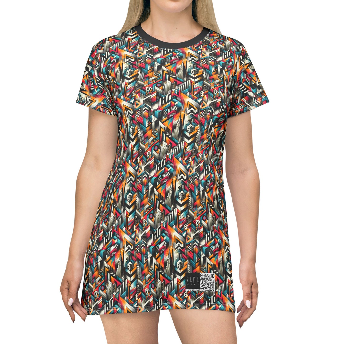 Graffiti Revival Urban Street Art T-Shirt Dress - 8404 Design-62