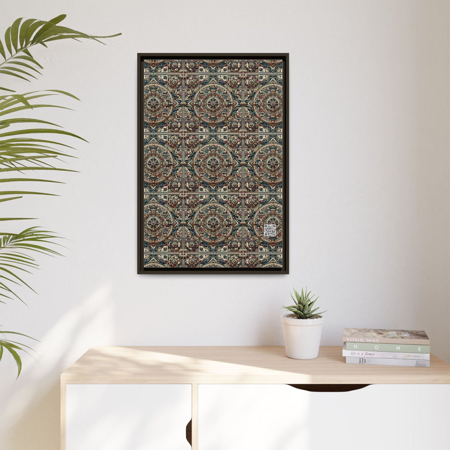 Urban Renaissance Historical Fusion With Street Edge Matte Canvas, Framed (multi-Color) - 8404 Design-57 A