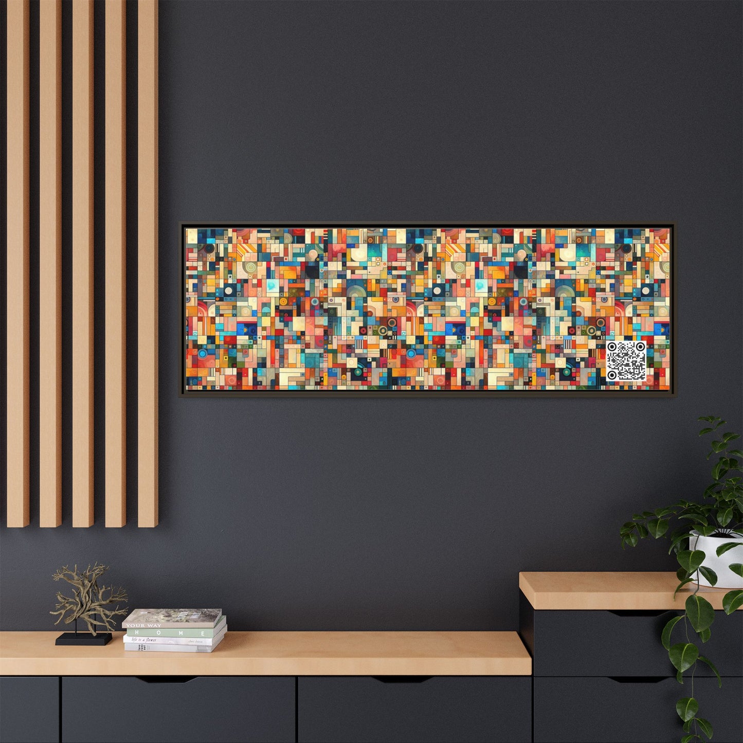 Digital Artistic Expression Artistic Streetwear Matte Canvas, Framed (multi-Color) - 8404 Design-46 B