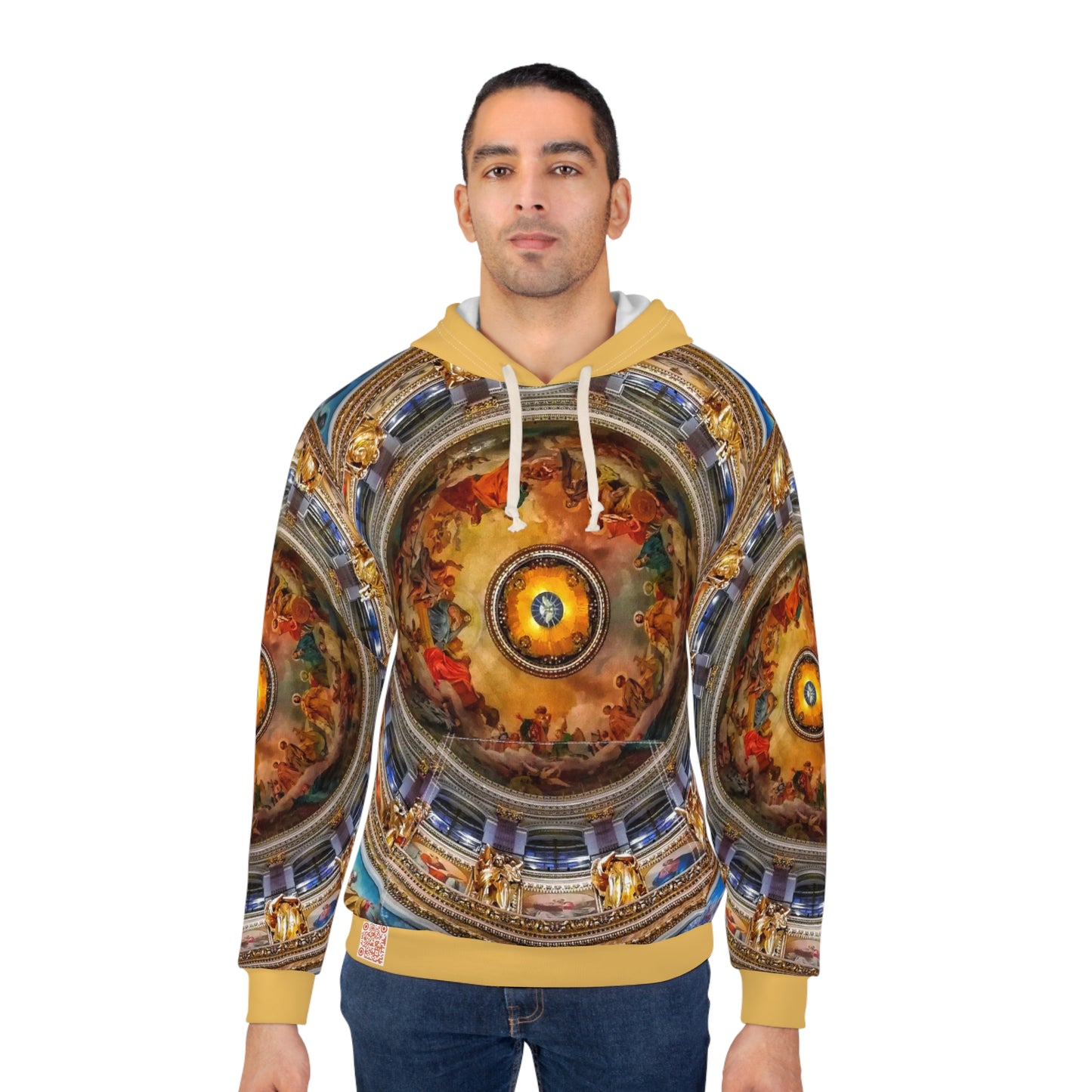 8404 Unisex Adult "divine in Gold" Fashion Pullover Hoodie