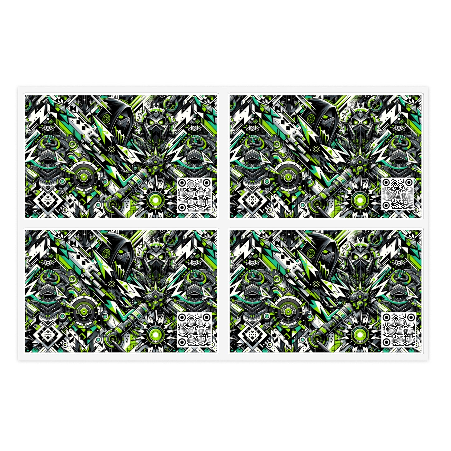 Graffiti Tech Fusion Bold Streetwear Fusion Sticker Sheets - 8404 Design-50