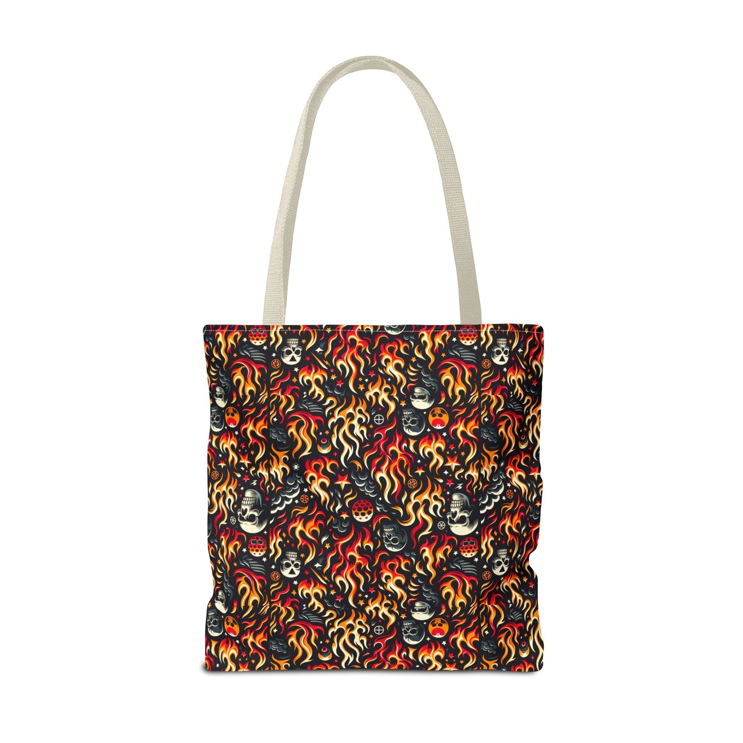 Flame Graphics Maximalist Streetwear Tote Bag - 8404 Design-76