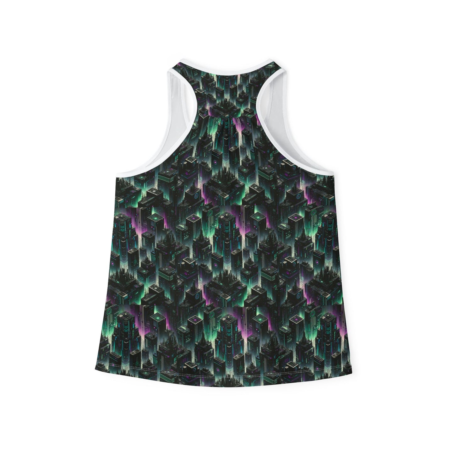 Tech Noir Aesthetics Tech-Forward Urban Dystopia Women's Tank Top - 8404 Design-44