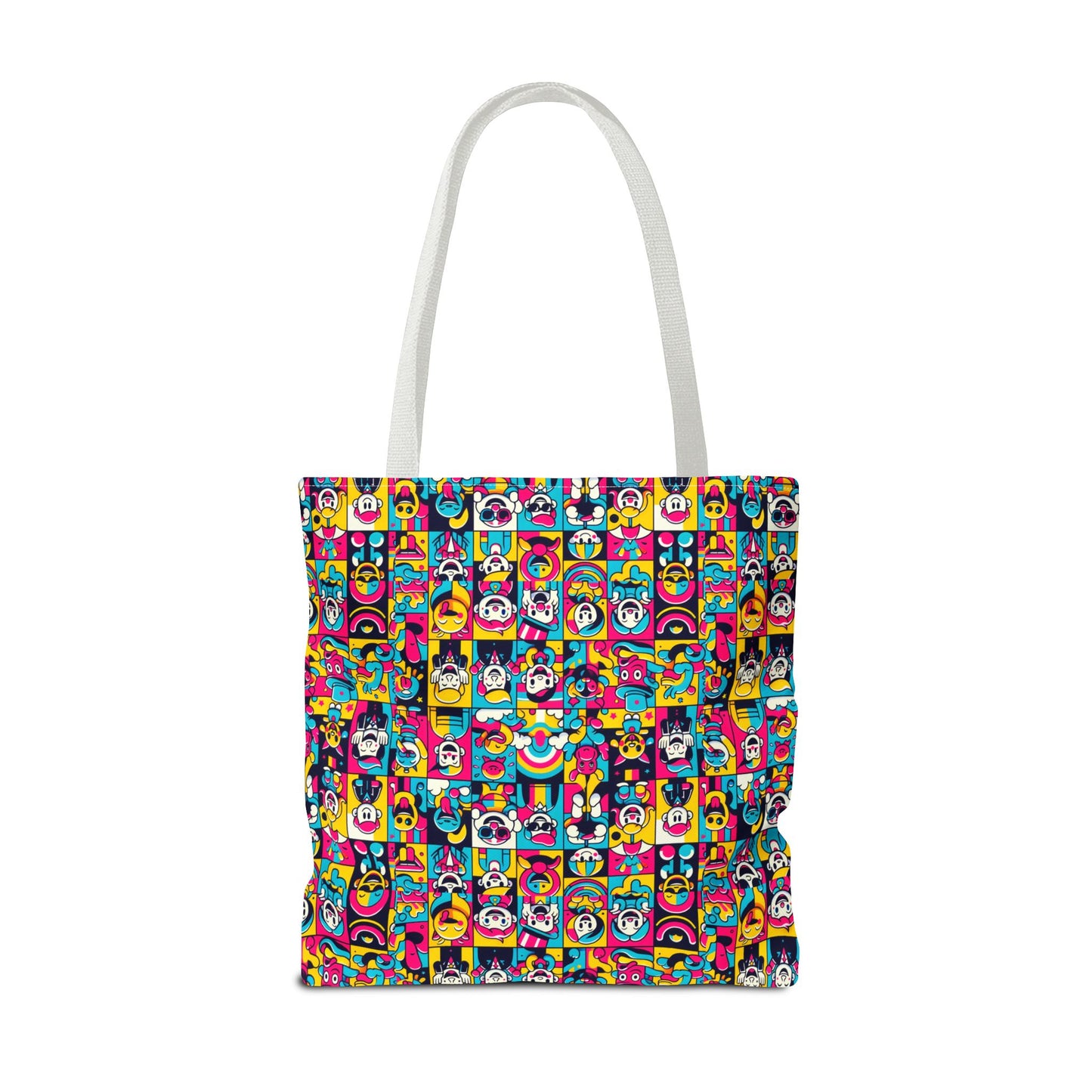 Neon Pop Playful Pop Culture Mashup Tote Bag - 8404 Design-60