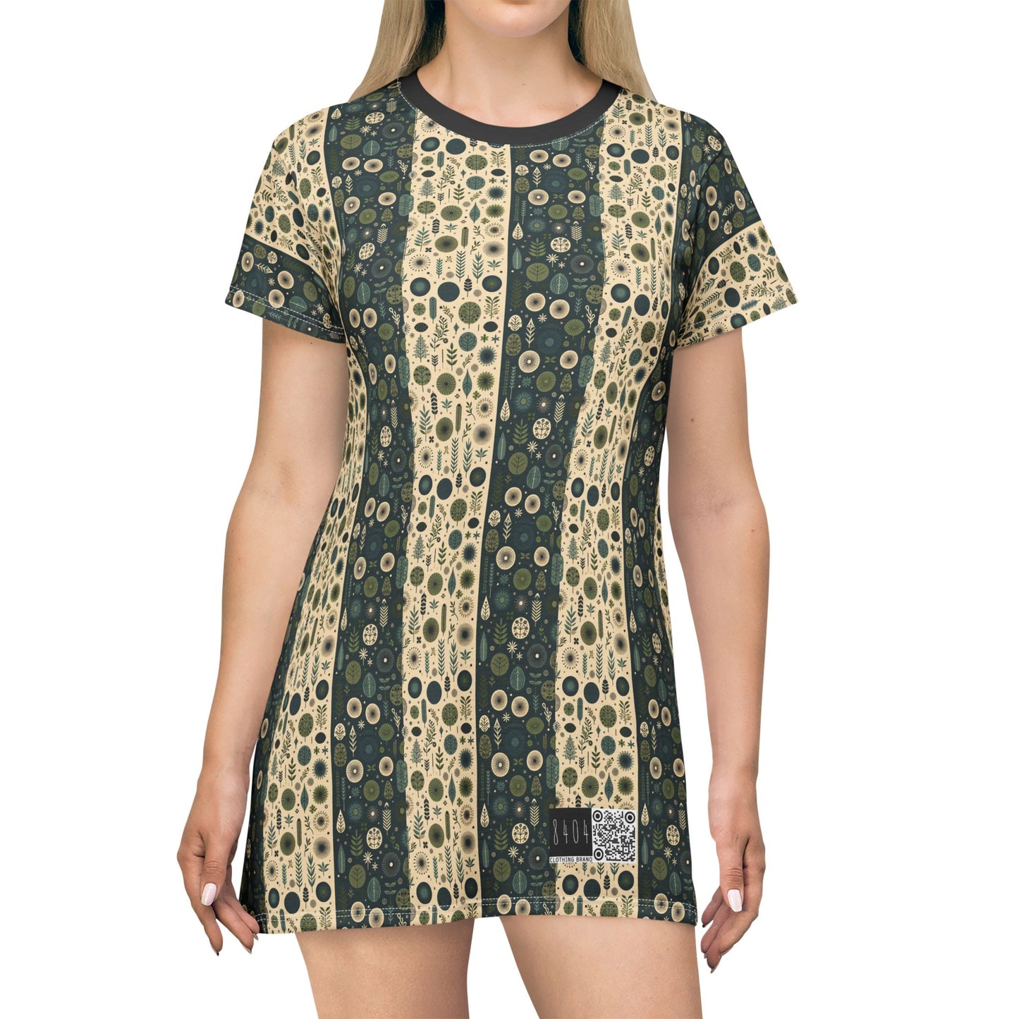 Sustainable Street Utility Sustainable Tech Streetwear T-Shirt Dress - 8404 Design-62