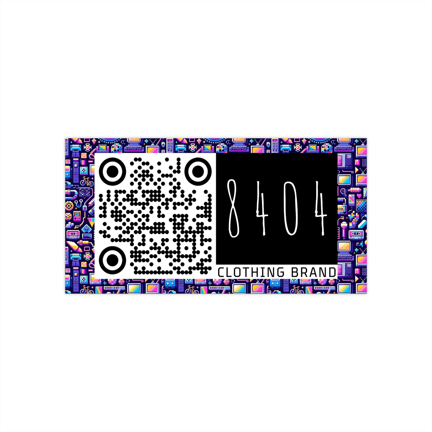 Digital Nostalgia Modern Retro Fusion Bumper Sticker - 8404 Design-64