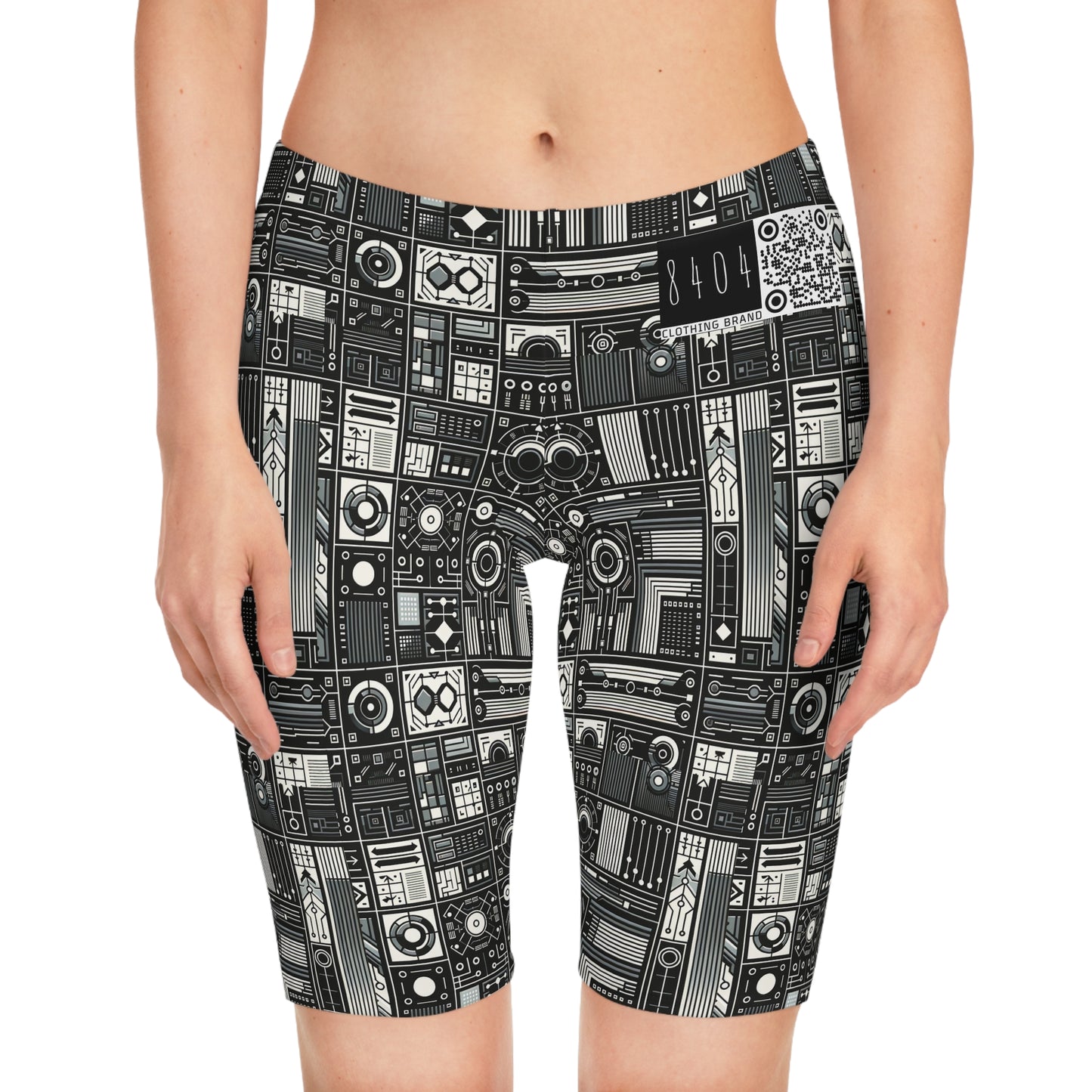 Digital Minimalism Minimalist Tech Women's Bike Shorts - 8404 Design-62