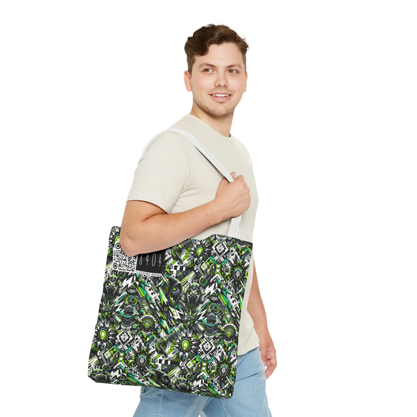 Graffiti Tech Fusion Bold Streetwear Fusion Tote Bag - 8404 Design-50