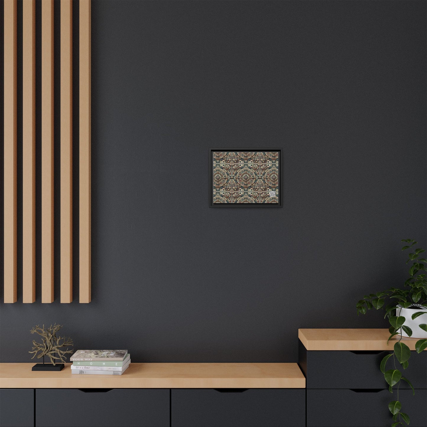 Urban Renaissance Historical Fusion With Street Edge Matte Canvas, Framed (multi-Color) - 8404 Design-57 A