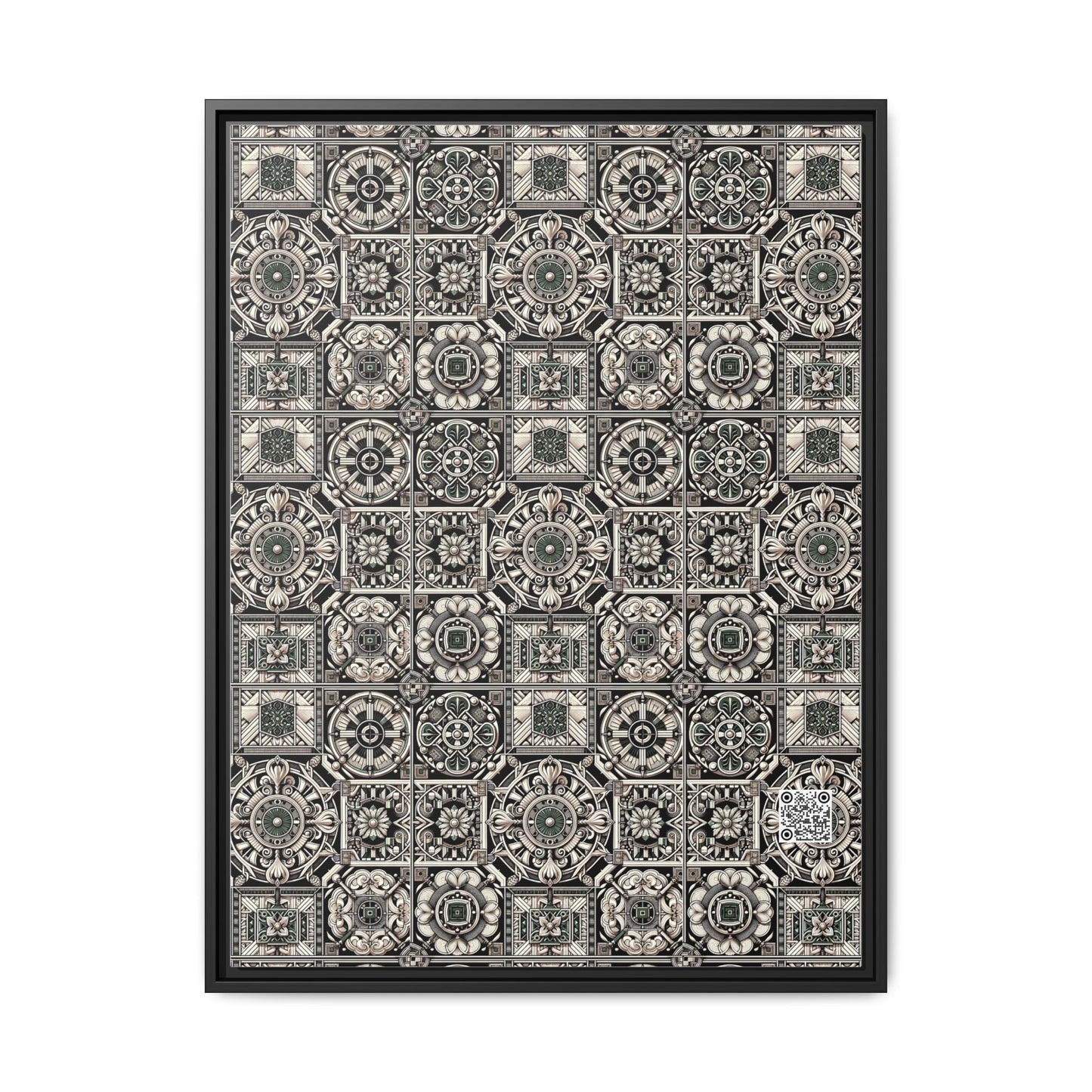 Cyber Garden Party Tech Garden Extravaganza Matte Canvas, Framed (multi-Color) - 8404 Design-45 A