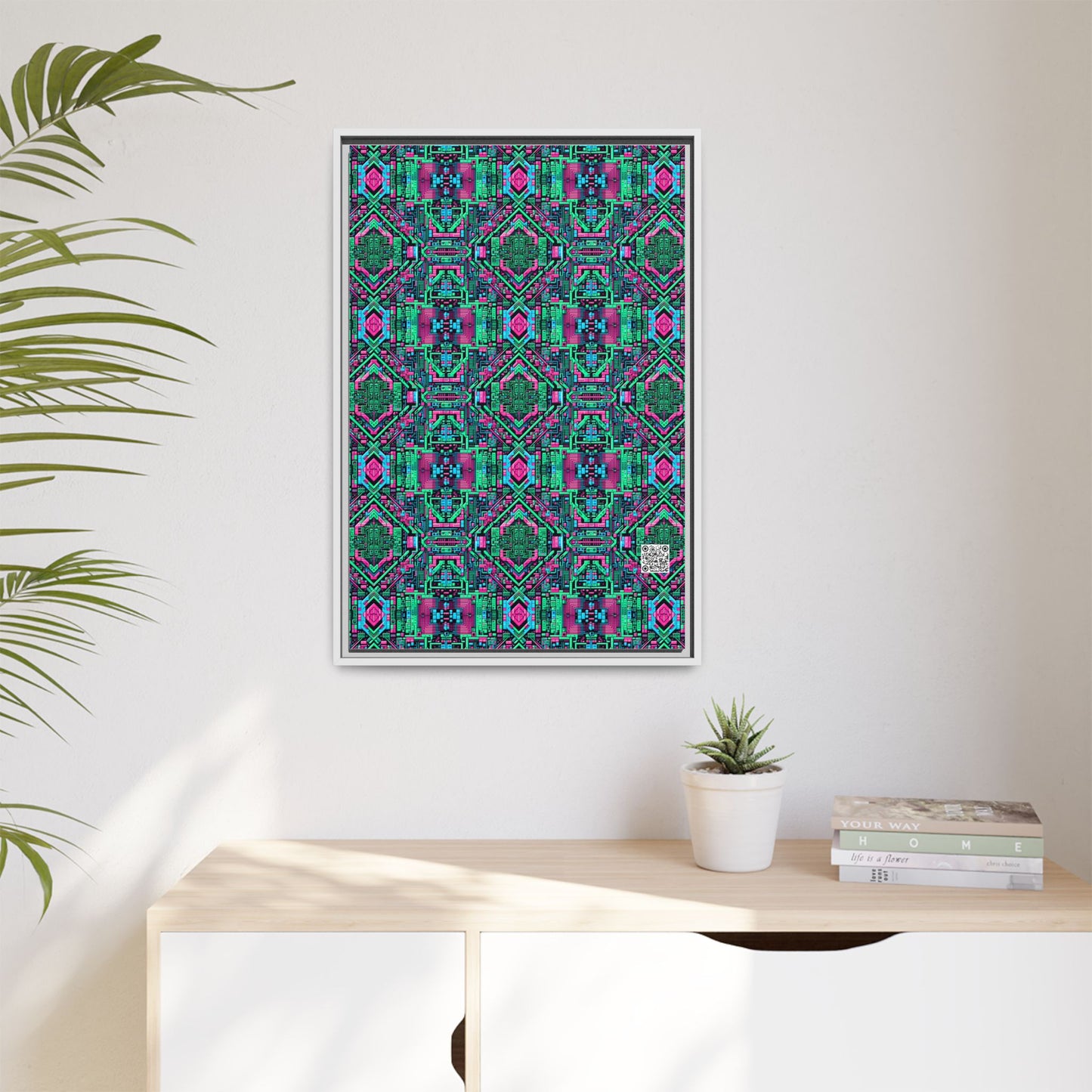 Digital Glitch Vibes Tech-Inspired Streetwear Matte Canvas, Framed (multi-Color) - 8404 Design-71 A