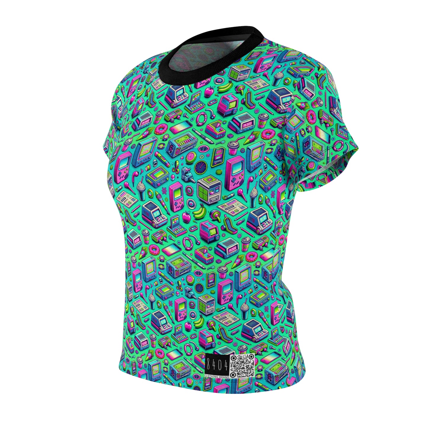 Y2k Revival Nostalgic Futurism Women's Cut & Sew Tee - 8404 Design-48