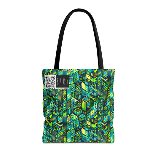 Tech-Infused Neon Tech-Forward Streetwear Tote Bag - 8404 Design-61