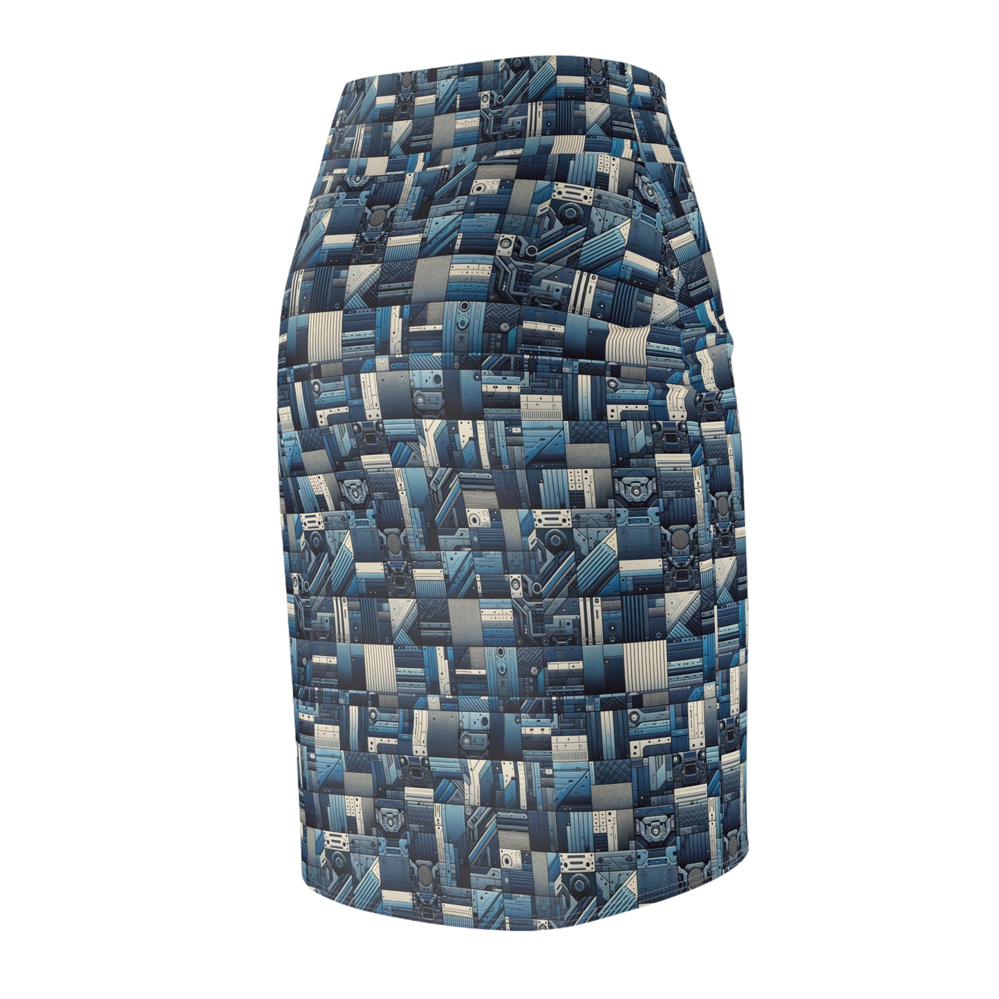 Tech-Inspired Utility Tech-Forward Streetwear With Utilitarian Edge Women's Pencil Skirt - 8404 Design-44