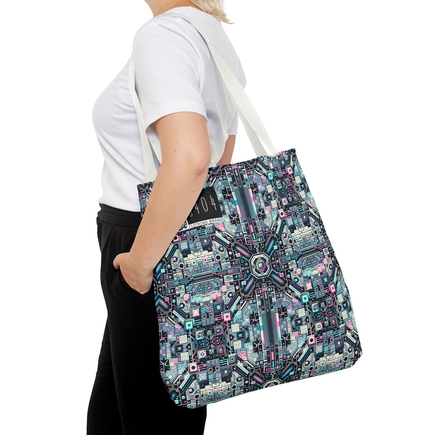 Digital Renaissance Tech-Forward Maximalism Tote Bag - 8404 Design-44
