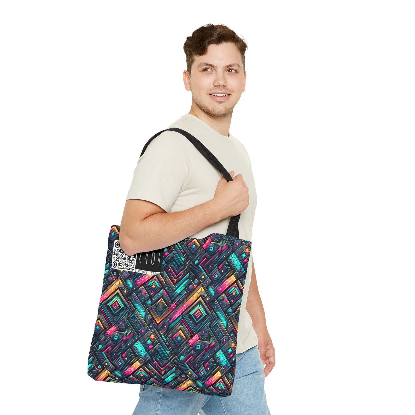 Tech-Inspired Graphics Cyberpunk Cool Tote Bag - 8404 Design-67