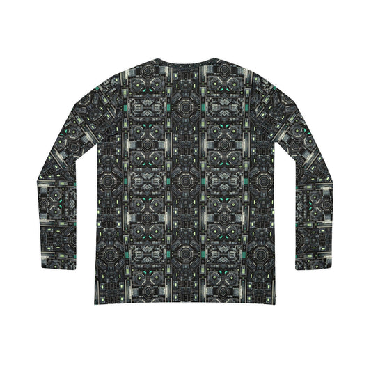 Tech Noir Tech-Forward Minimalism Women's Long Sleeve V-Neck Shirt - 8404 Design-52