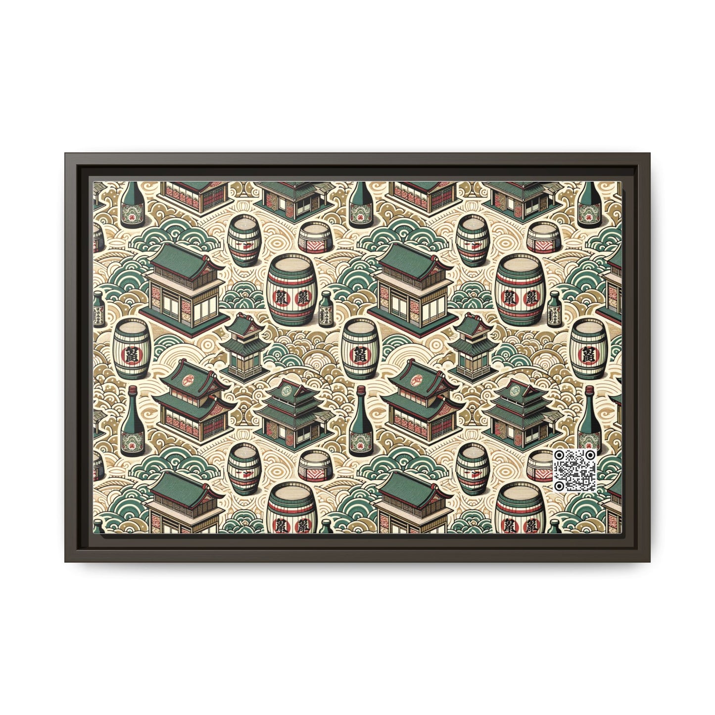 Cultural Artisanal Fusion Contemporary Cultural Elegance Matte Canvas, Framed (multi-Color) - 8404 Design-68 B