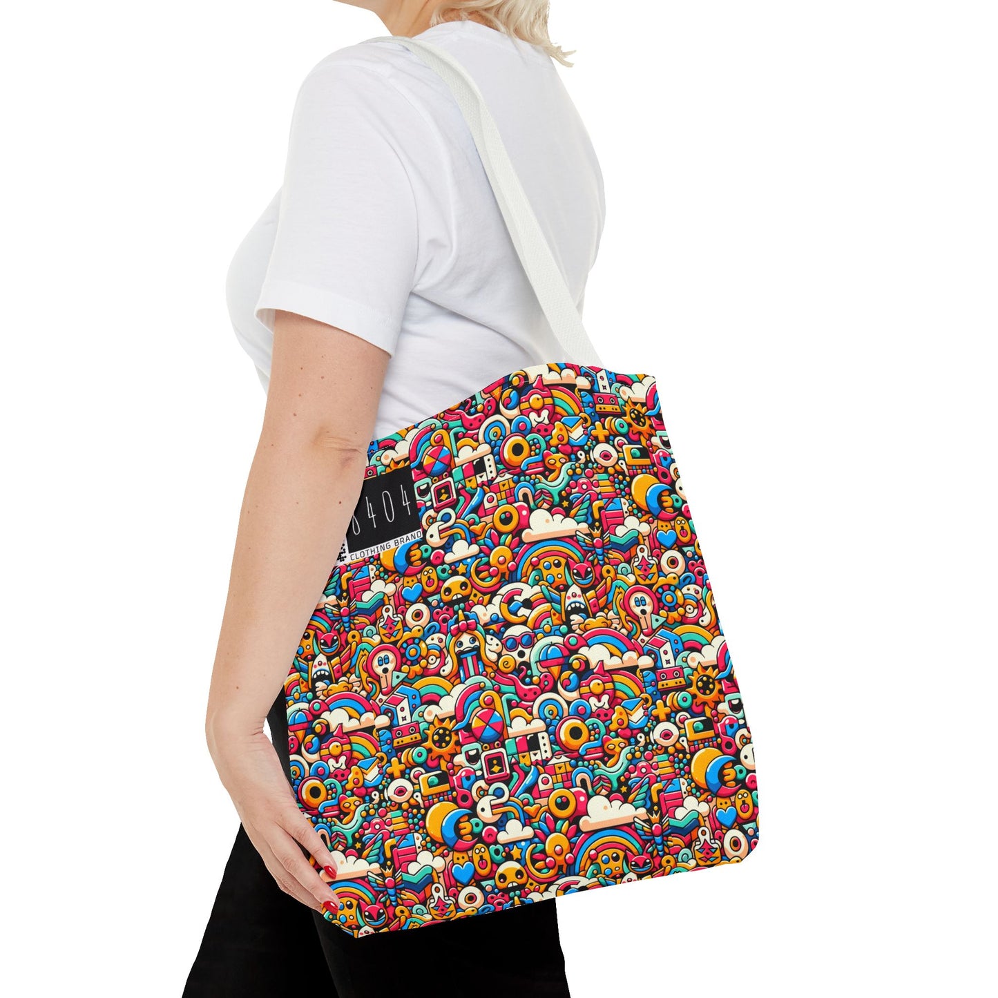 Neon Pop Playful Pop Culture Mashup Tote Bag - 8404 Design-62