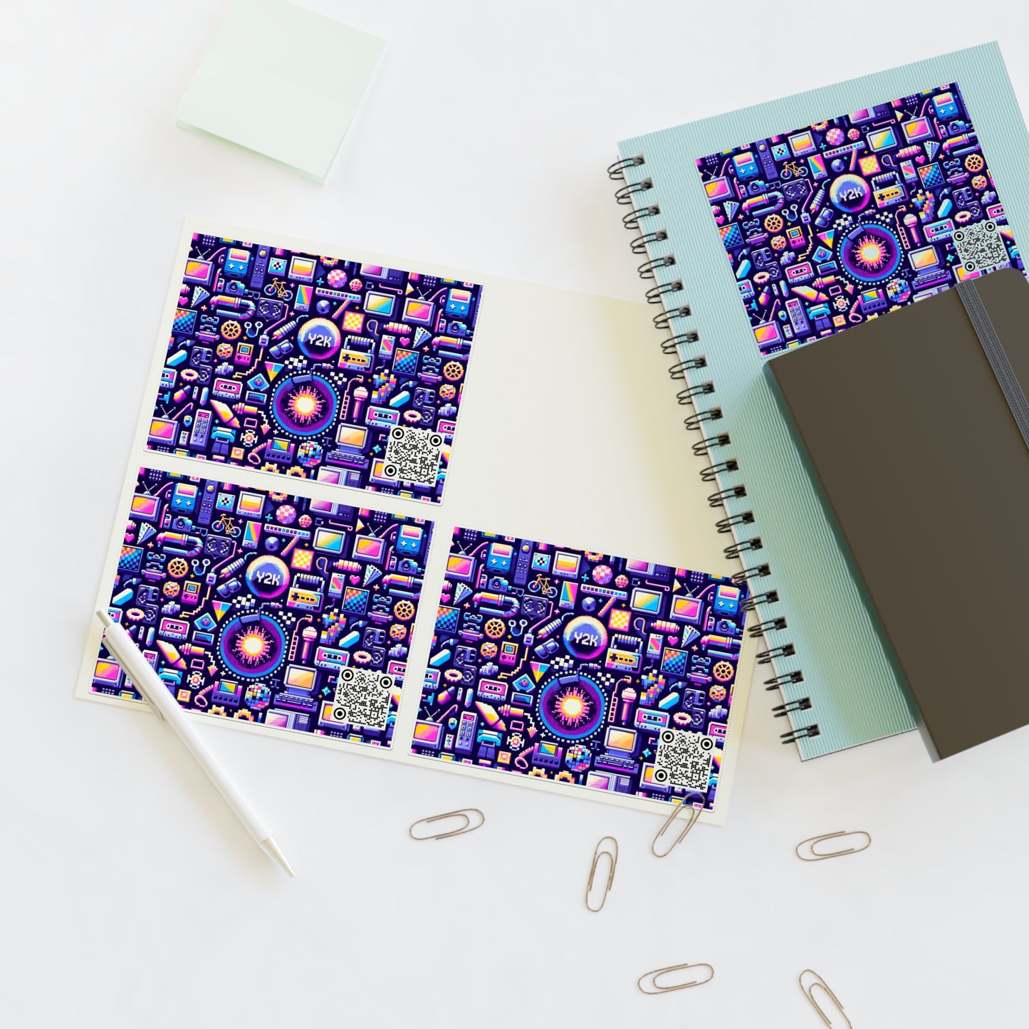 Digital Nostalgia Modern Retro Fusion Sticker Sheets - 8404 Design-64
