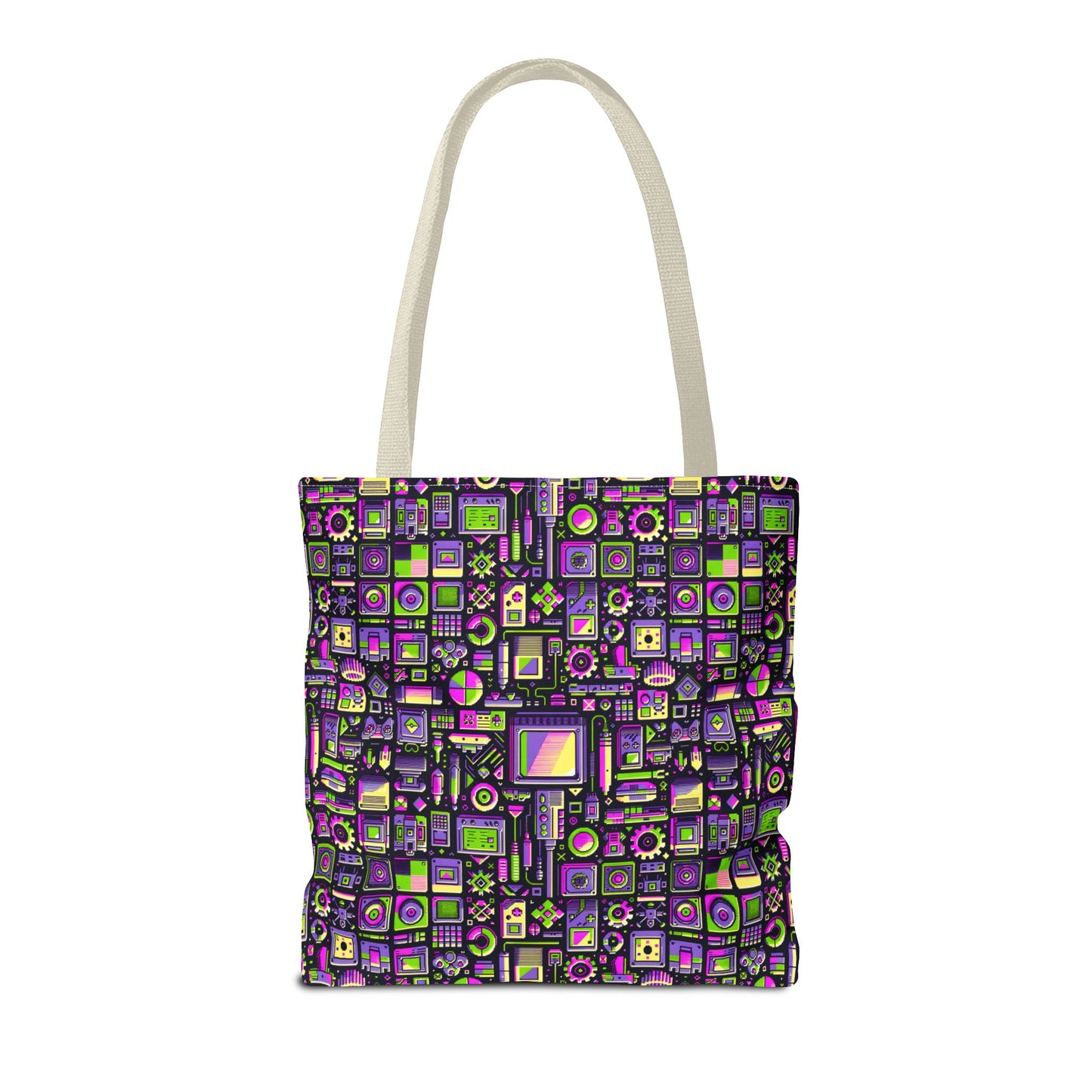Digital Nostalgia Remix Modern Vintage Fusion Tote Bag - 8404 Design-67
