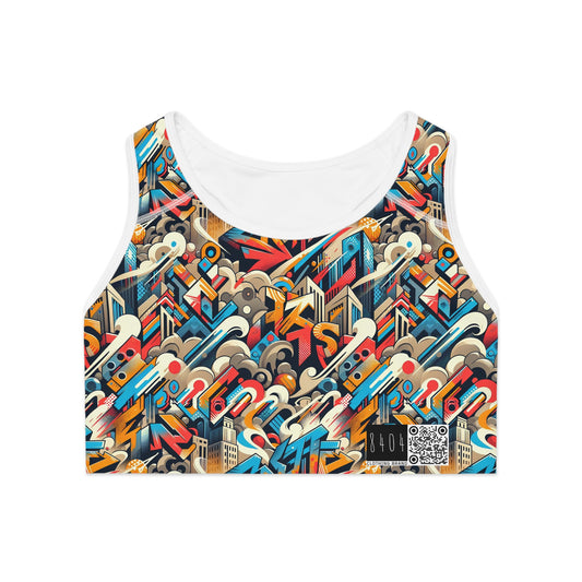 Neo-Traditional Street Art Modern Street Art Fusion Sports Bra - 8404 Design-44