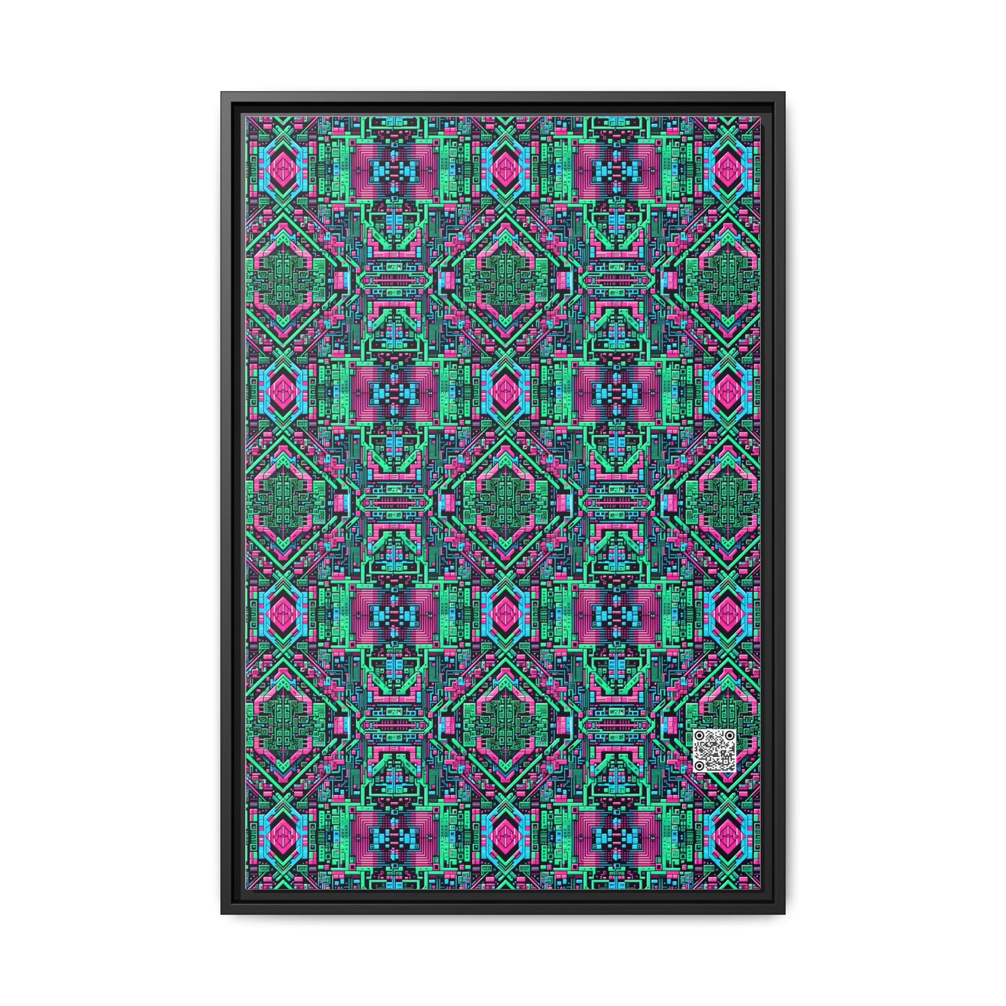 Digital Glitch Vibes Tech-Inspired Streetwear Matte Canvas, Framed (multi-Color) - 8404 Design-71 A