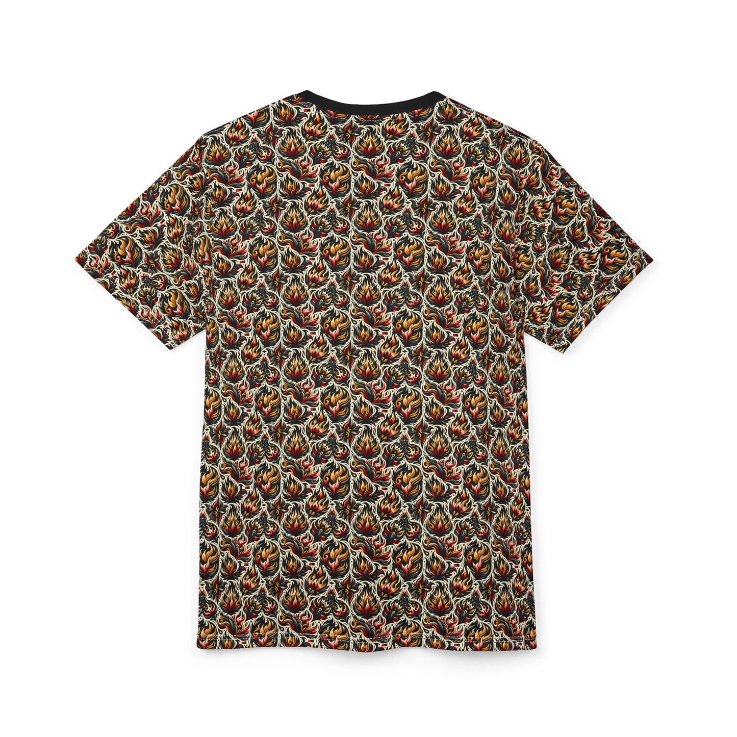 Fire & Flames Bold Streetwear Statement Unisex Cut & Sew Tee - 8404 Design-57