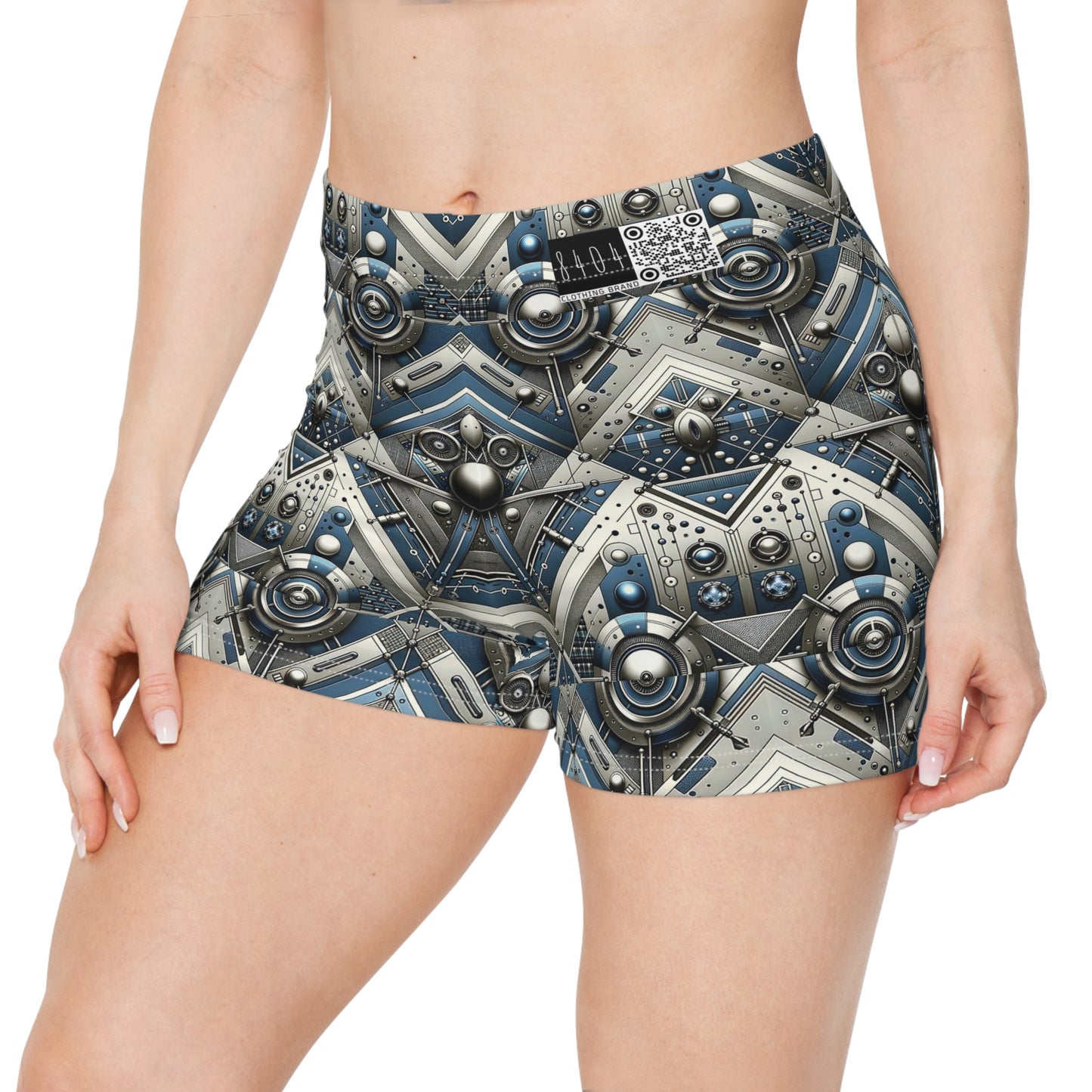 Tech Utility Fusion Tech-Forward Utility With a Futuristic Edge Women's Shorts - 8404 Design-63