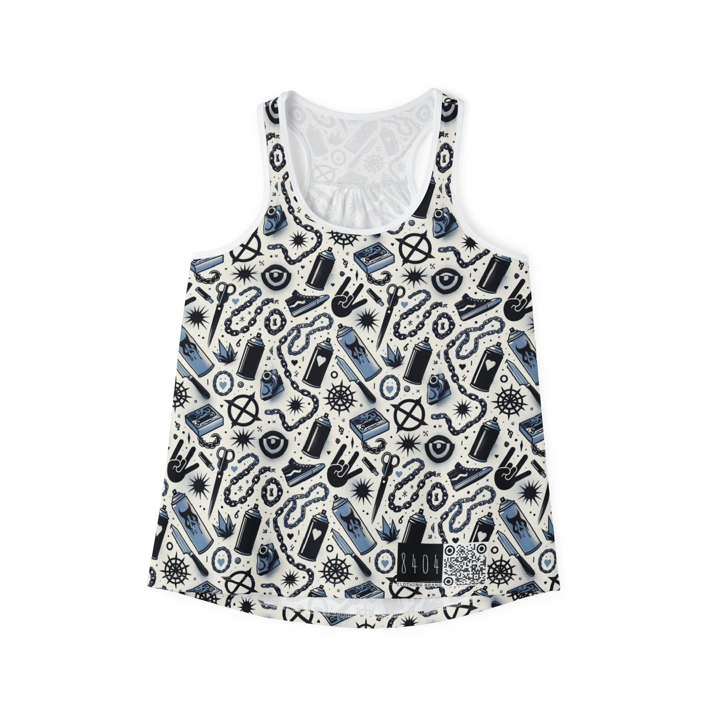 Cultural Rebellion Graphics Edgy and Rebellious With a Hint of Nostalgia Women's Tank Top - 8404 Design-57