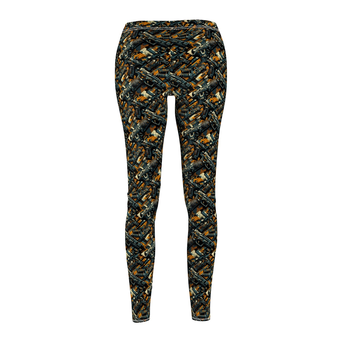 Digital Punk Futuristic Grunge Women's Cut & Sew Casual Leggings - 8404 Design-47