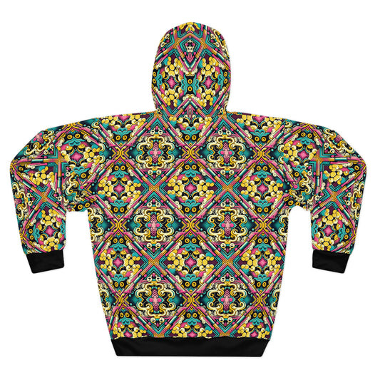 Neon Pop Art Revival Pop Culture Retro Pullover Hoodie - 8404 Design-59