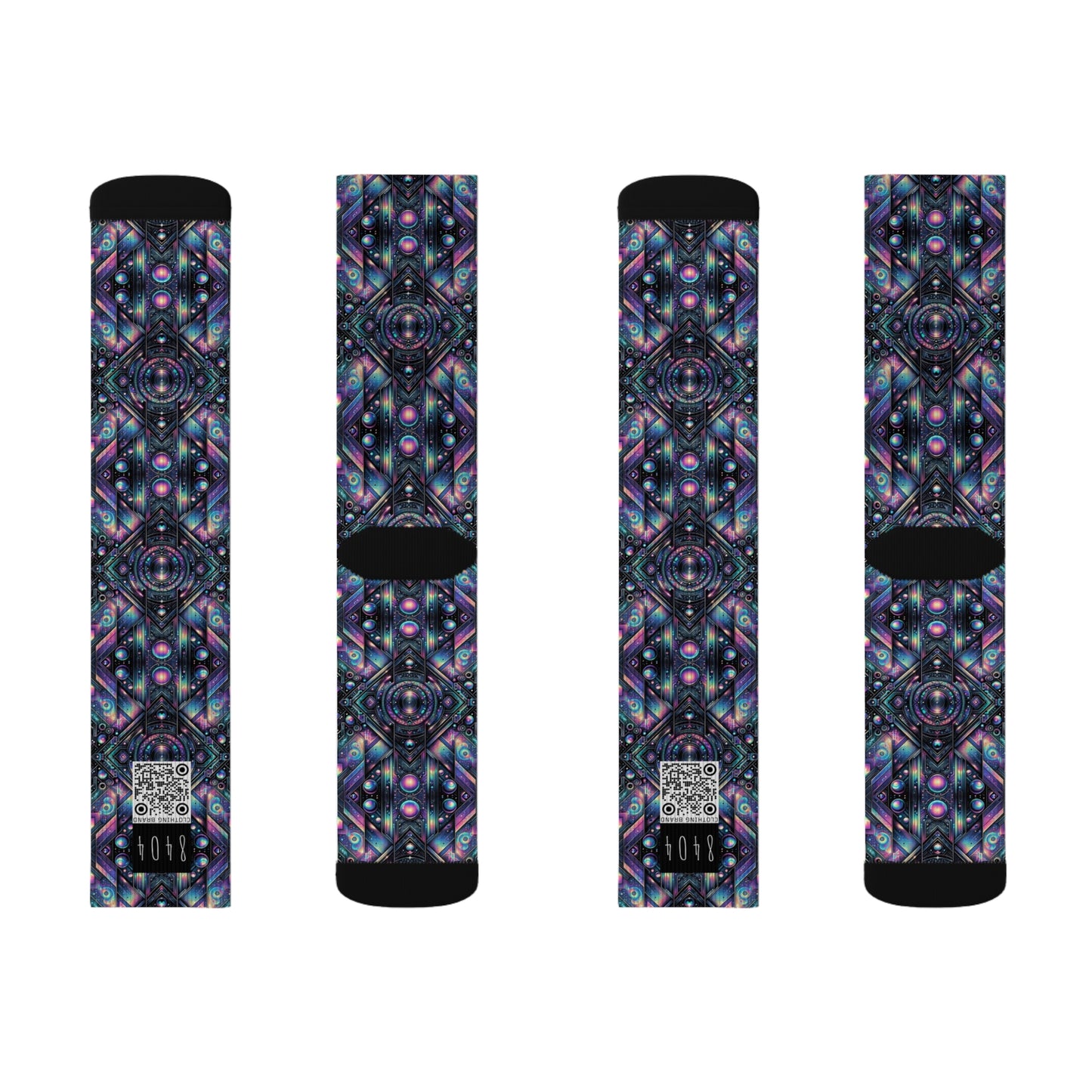 Galactic Hues Tech-Forward Cosmic Fusion Sublimation Socks - 8404 Design-58