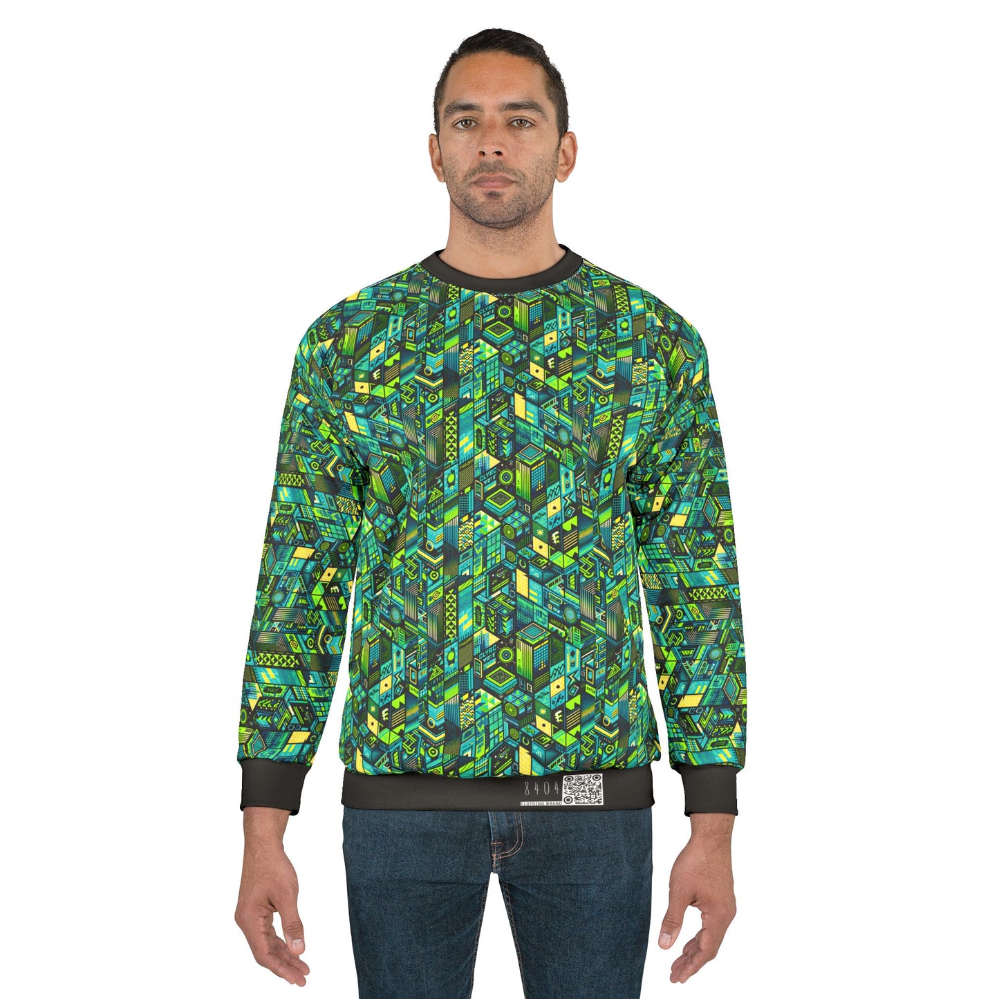 Tech-Infused Neon Tech-Forward Streetwear Sweatshirt - 8404 Design-61