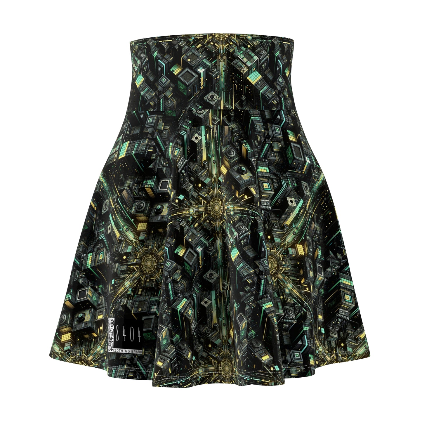 Tech Noir Graphics Tech-Inspired Streetwear Women's Skater Skirt - 8404 Design-66