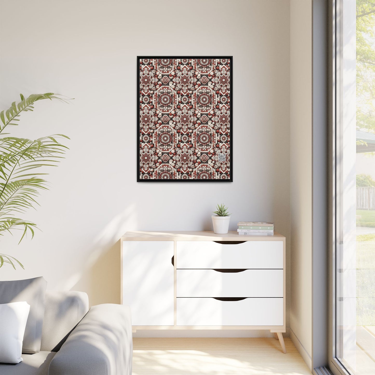 Neo Jomon Sculptural Aesthetics Artisanal Streetwear Matte Canvas, Framed (multi-Color) - 8404 Design-55 A